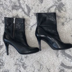 Coach black heeled booties